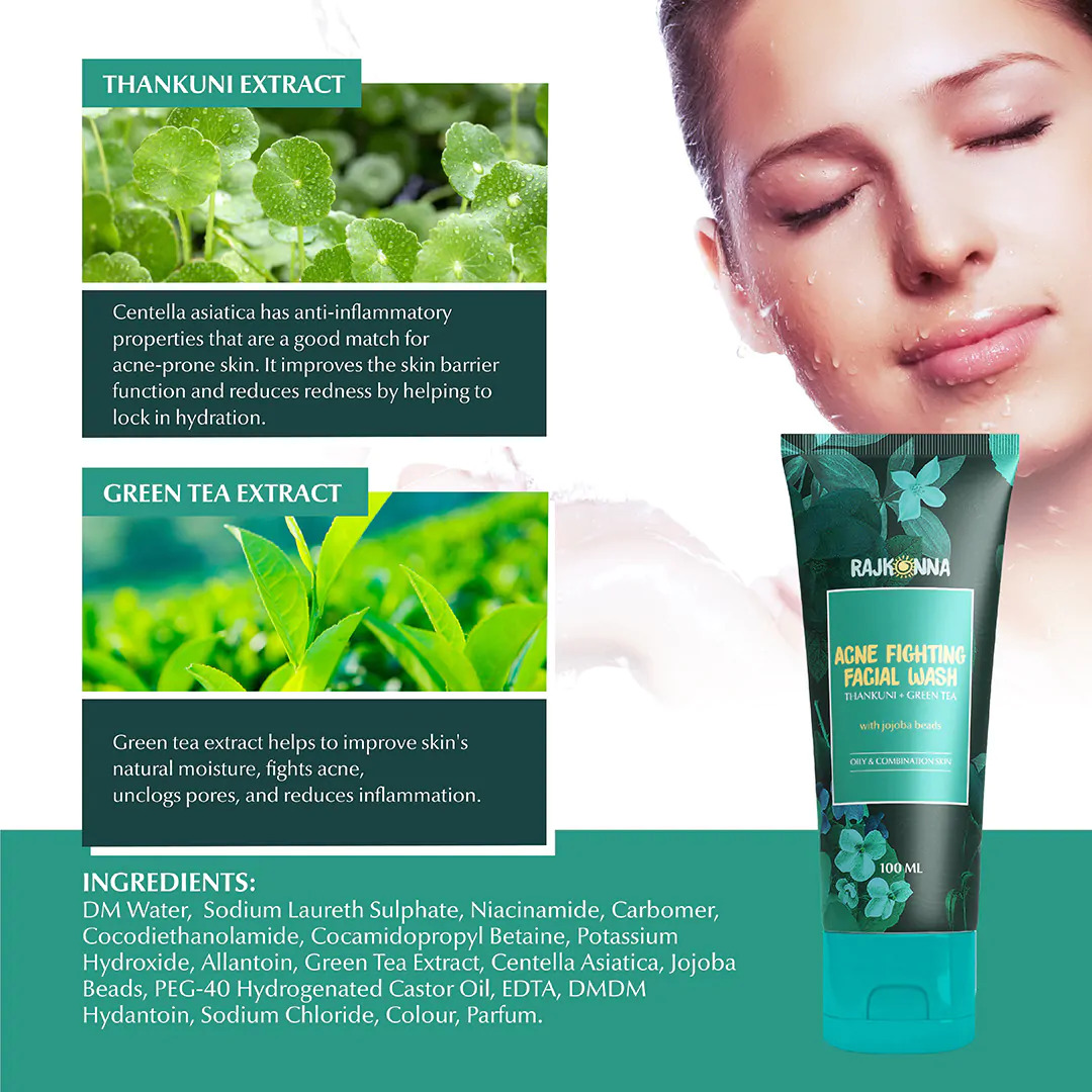 Rajkonna Acne Fighting Facial Wash With Jojoba Beads Modern Beatuty