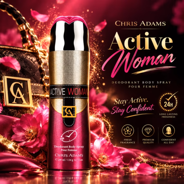 Chris Adams Deodorant Body Spray Active Woman