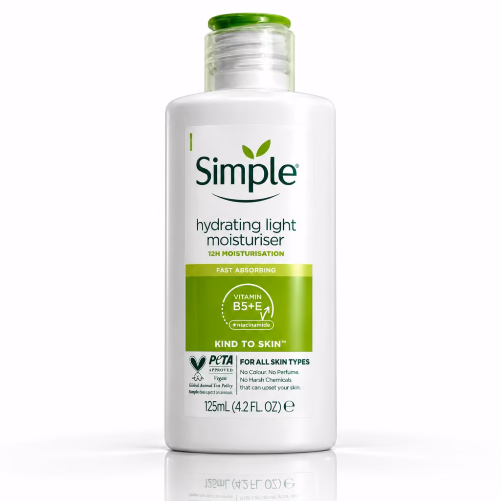 Authentic Simple Hydrating Light Moisturiser bottle on a clean background