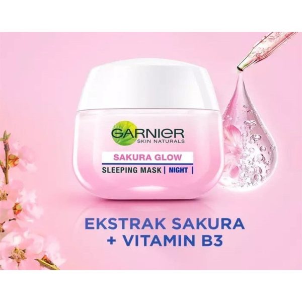 Garnier Sakura Glow Hyaluron Sleeping Mask Night Cream 50ml