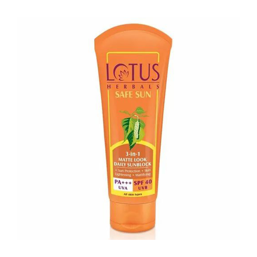 Lotus Herbals Safe Sun 3-In-1 Matte Look Sunscreen (1) Lotus Herbals Safe Sun 3-In-1 Matte Look Sunscreen