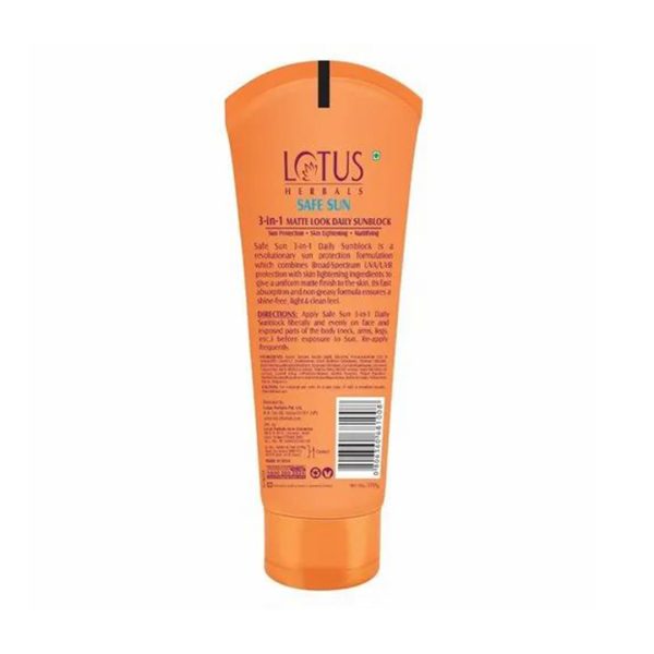 Lotus Herbals Safe Sun 3-In-1 Matte Look Sunscreen