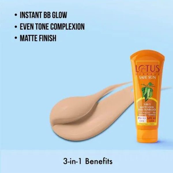 Lotus Herbals Safe Sun 3-In-1 Matte Look Sunscreen