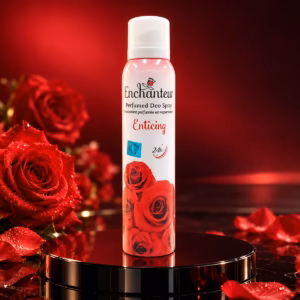 Authentic Enchanteur Enticing Body Spray 150ml bottle on a clean background