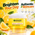Authentic Garnier Vitamin C Serum Day Cream 45g jar on a clean background