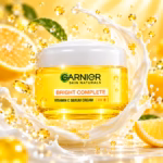 Authentic Garnier Vitamin C Serum Day Cream 45g jar on a clean background