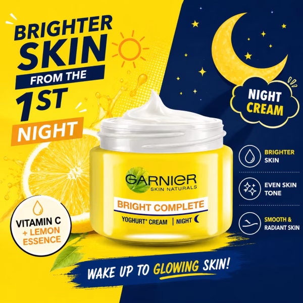 Garnier Bright Complete Vitamin C Serum Night Cream