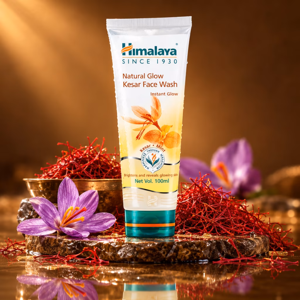 Himalaya Natural Glow Saffron Face Wash authentic tube