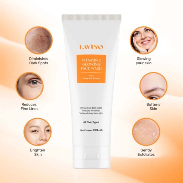 Lavino Vitamin C Glowing Face Wash With Tangerine Extract ModernBeautyBD