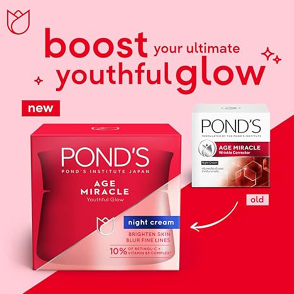 Pond's Age Miracle Youthful Glow Night Cream - 45gm