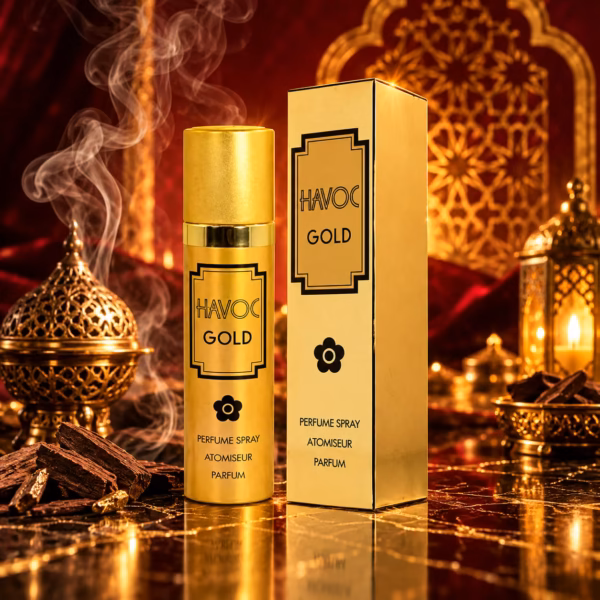 Havoc Gold Perfume in Arabian Luxe Setting