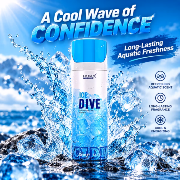 Havex Ice Dive men's body spray 200ml bottle