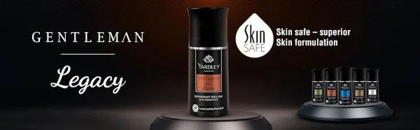 Yardley London Legacy Gentleman's Body Spray for Men with sophisticated long-lasting fragrance.