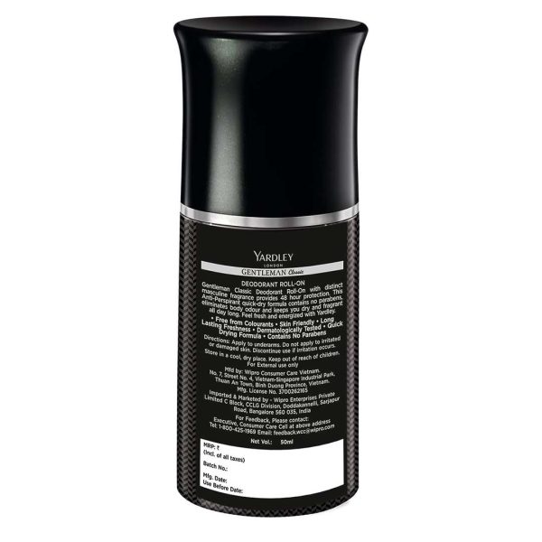 Yardley London Classic Gentleman Classic Body Spray keeps body fresh and confident all day.