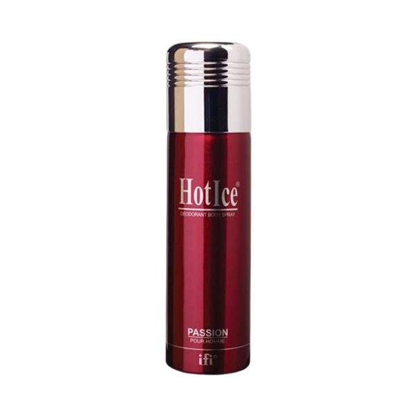 Hot Ice Passion Deodorant Body Spray 200ml with long lasting refreshing fragrance.