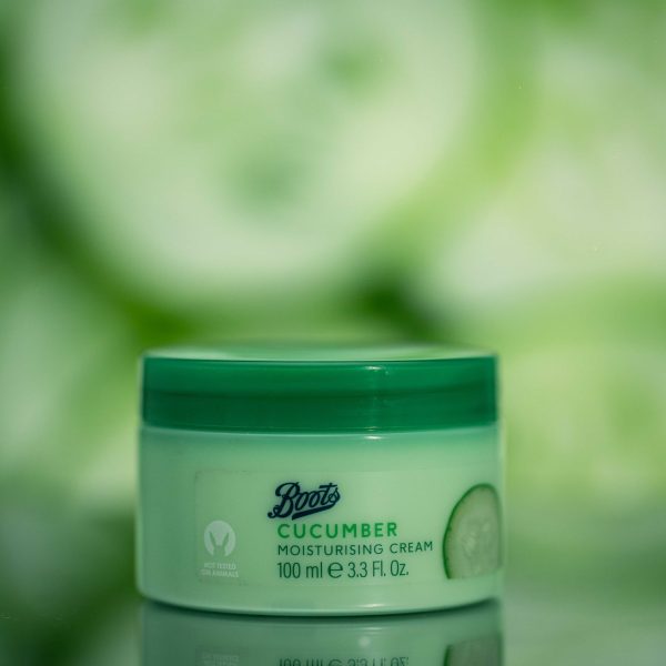Boots Essentials Cucumber Moisturising Cream is enriched with soothing cucumber and vitamins.
