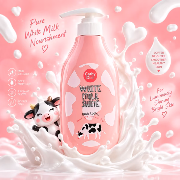 Cathy Doll White Milk Shine Body Lotion Clinical Hydration & Radiant Body Care
