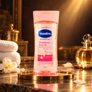 Authentic Vaseline Intensive Care Vitamin B3 Body Oil bottle