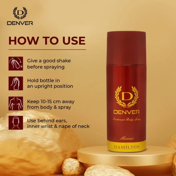 Denver Hamilton Honour Body Spray is a bold and sophisticated fragrance crafted for men who want to exude confidence and charisma.