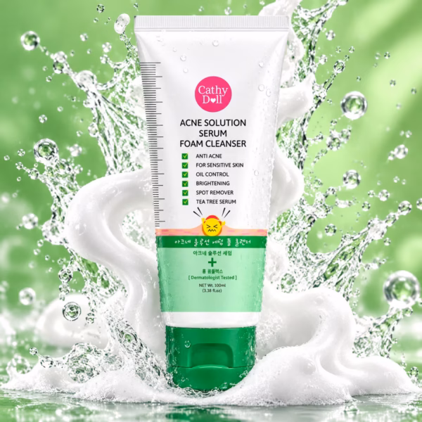Authentic Cathy Doll Acne Solution Cleanser serum foam tube