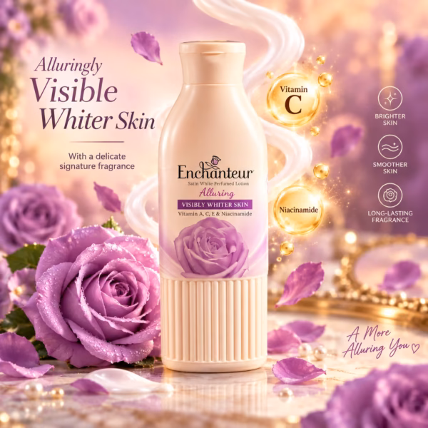 Enchanteur Alluring Perfumed Body Lotion French Fragrance Meets Multi-Vitamin Barrier Radiance