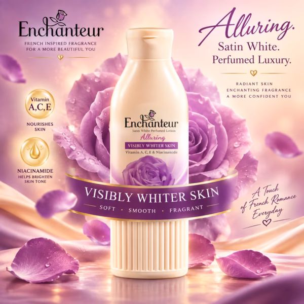 Enchanteur Alluring Perfumed Body Lotion French Fragrance Meets Multi-Vitamin Barrier Radiance