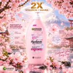 Garnier Sakura Glow Hyaluron Body Serum Lotion Clinical Hydration