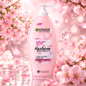 Garnier Sakura Glow Hyaluron Body Serum Lotion Clinical Hydration