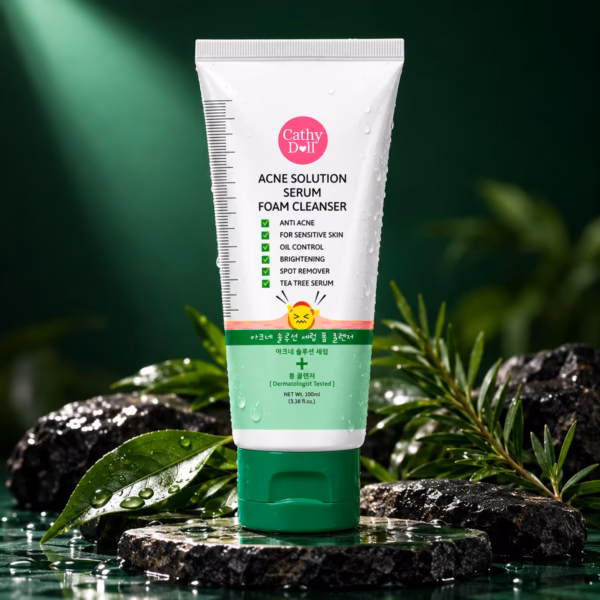 Authentic Cathy Doll Acne Solution Cleanser serum foam tube