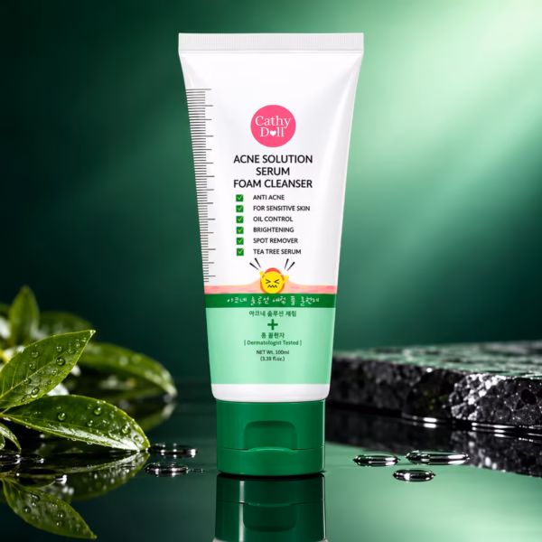 Authentic Cathy Doll Acne Solution Cleanser serum foam tube