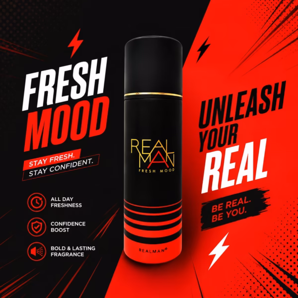 Realman Fresh Mood Deodorant Body Spray For Men