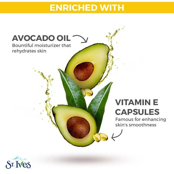 St. Ives Vitamin E & Avocado Body Lotion keeps skin hydrated and healthy.