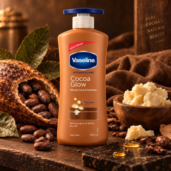 Vaseline Cocoa Glow Body Lotion Rich Botanical Lipids for Radiant, Resilient Skin