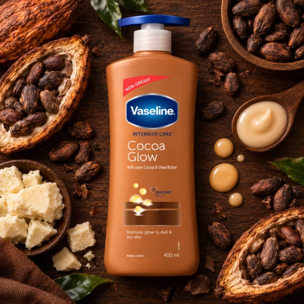 Vaseline Cocoa Glow Body Lotion Rich Botanical Lipids for Radiant, Resilient Skin