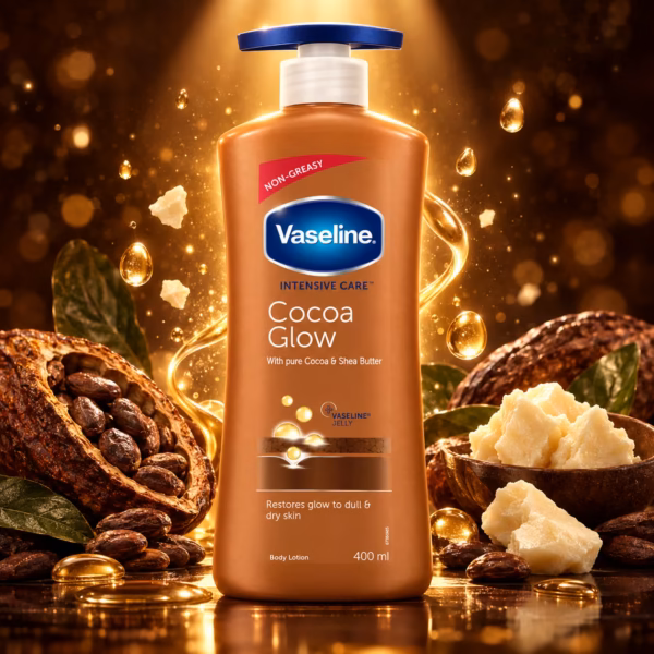 Vaseline Cocoa Glow Body Lotion Rich Botanical Lipids for Radiant, Resilient Skin