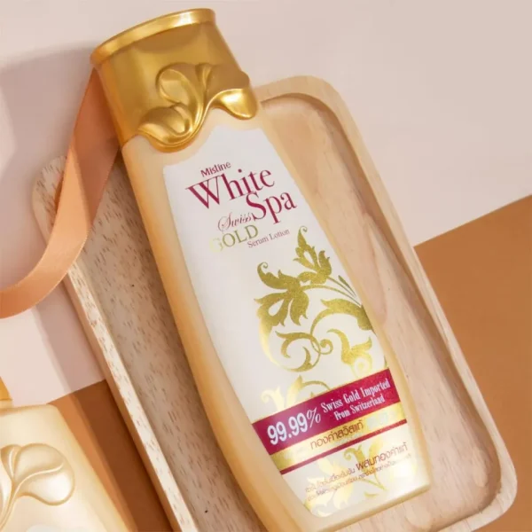 White Spa Swiss Gold Serum Body Lotion 400ml for radiant glowing skin