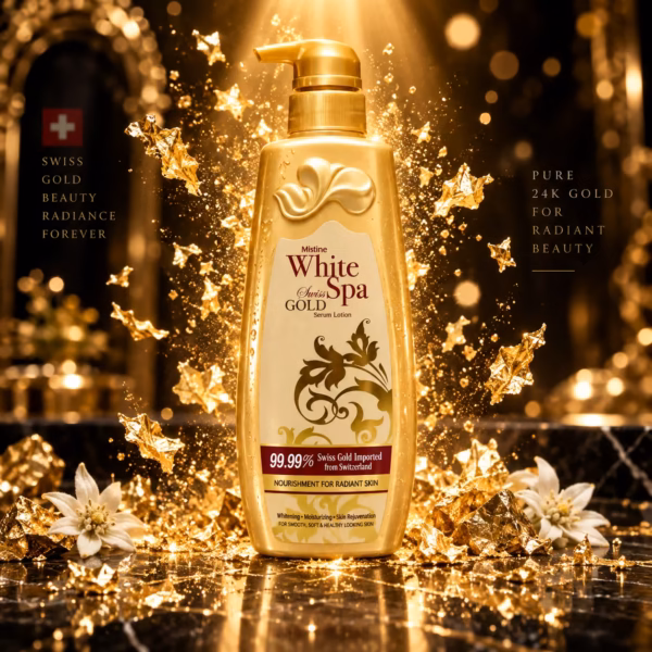 White Spa Swiss Gold Serum Body Lotion Luminous Anti-Aging Care for Radiant Skin