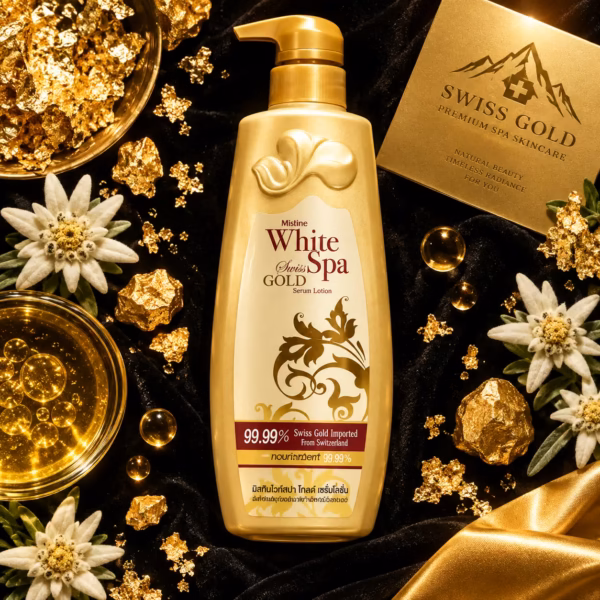 White Spa Swiss Gold Serum Body Lotion Luminous Anti-Aging Care for Radiant Skin