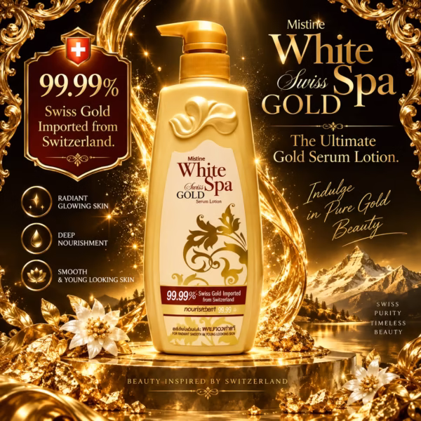 White Spa Swiss Gold Serum Body Lotion Luminous Anti-Aging Care for Radiant Skin