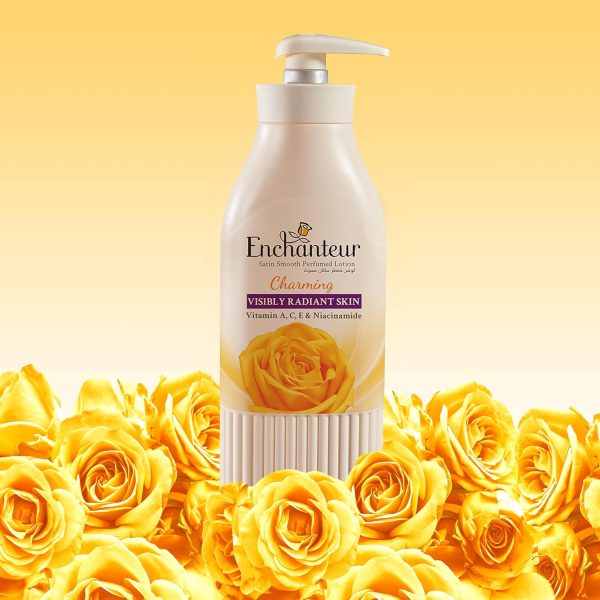 Enchanteur Charming Perfumed Body Lotion nourishes and brightens with vitamins.
