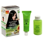 Garnier Hair Color Naturals shade 1 Natural Black, long-lasting rich black hair color