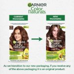 Garnier Naturals Hair Color shade 5.32 Caramel Brown, nourishing hair dye for shiny long-lasting color.