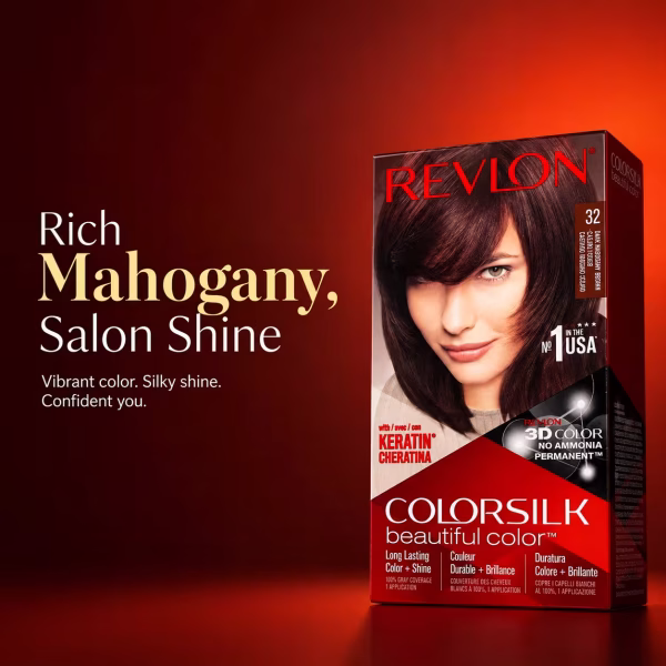 Revlon Silk Hair Color Dark Mahogany Brown