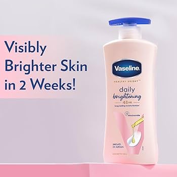 Vaseline Daily Brightening Body Lotion 400ml (S.A), daily moisturizer for radiant glowing skin.