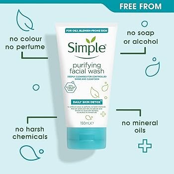 Simple Purifying Gel Wash with Zinc for Shine-Free & Clear Skin