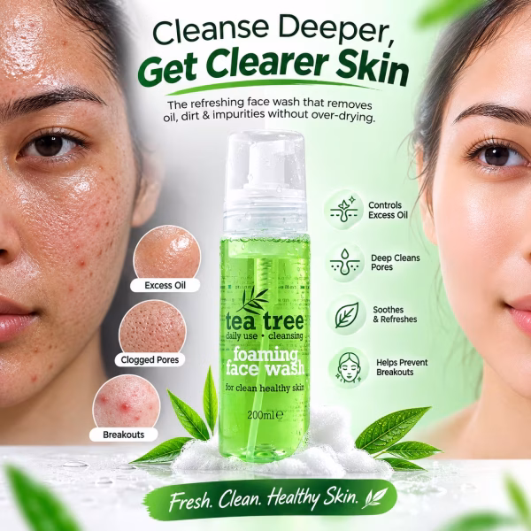 Xpel Tea Tree Foaming Face Wash