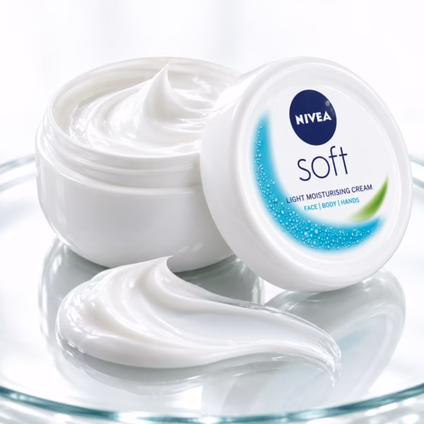 Authentic Nivea Soft Light Moisturising Cream jar for daily hydration