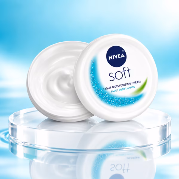 Authentic Nivea Soft Light Moisturising Cream jar for daily hydration