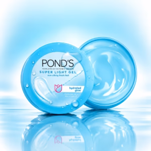 Pond's Super Light Gel 100ml moisturizer jar on a clean background