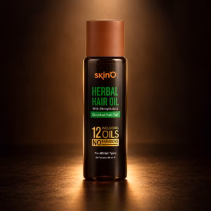 Authentic skin'O Herbal Hair Oil bottle for hair growth